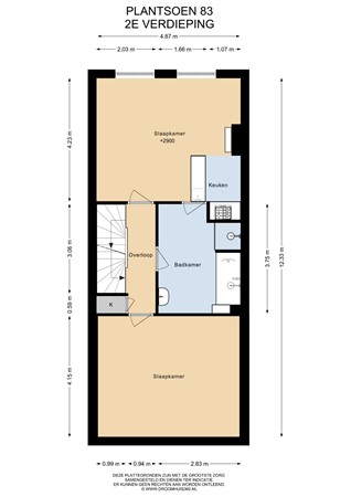 Floorplan - Plantsoen 83, 2311 KK Leiden